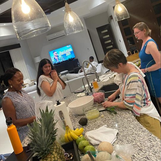 DESTINATIONS WITH DON SQUARE PICS CULTURS TEAM IN COSTA RICA KITCHEN