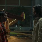 Aziz Ansari as Arj and Keanu Reeves as Gabriel in Good Fortune. (Photo credit: Eddy Chen/Lionsgate)