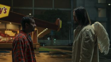 Aziz Ansari as Arj and Keanu Reeves as Gabriel in Good Fortune. (Photo credit: Eddy Chen/Lionsgate)