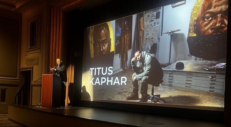 Titus Kaphar - 'Exhibiting Forgiveness' (Photo courtesy Deneen L. Garrett)