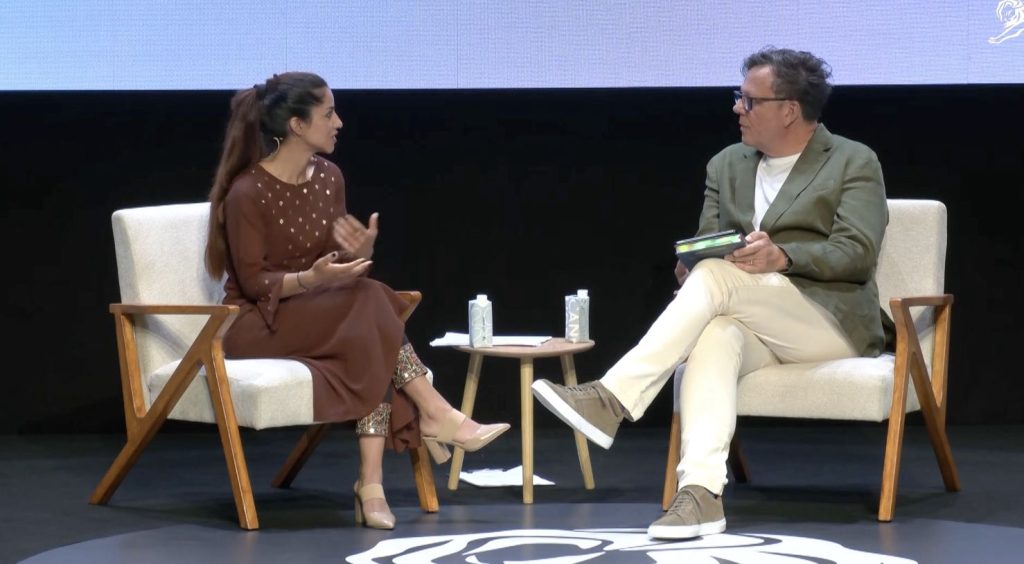 Sonita Alizadeh at Cannes Lions (Photo by John Liang)
